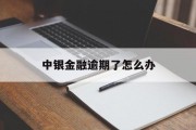 中银金融逾期了怎么办_中银金融逾期了怎么办啊