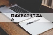 网贷逾期被风控了怎么办_网贷逾期风控了多久恢复