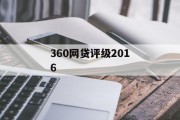 360网贷评级2016，透视网贷行业的风险与机遇，360网贷评级2016，透视网贷行业的风险与机遇